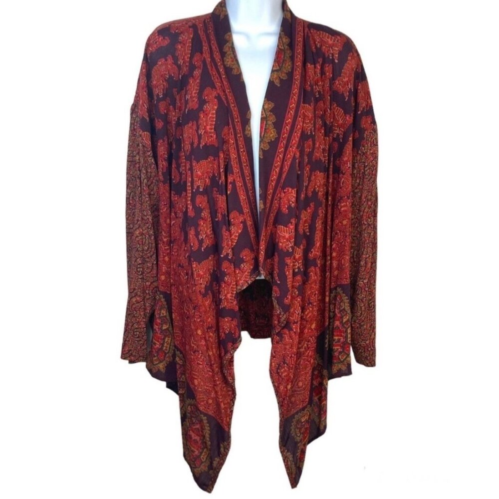 Vintage Componix Boho Paisley Print Cardigan